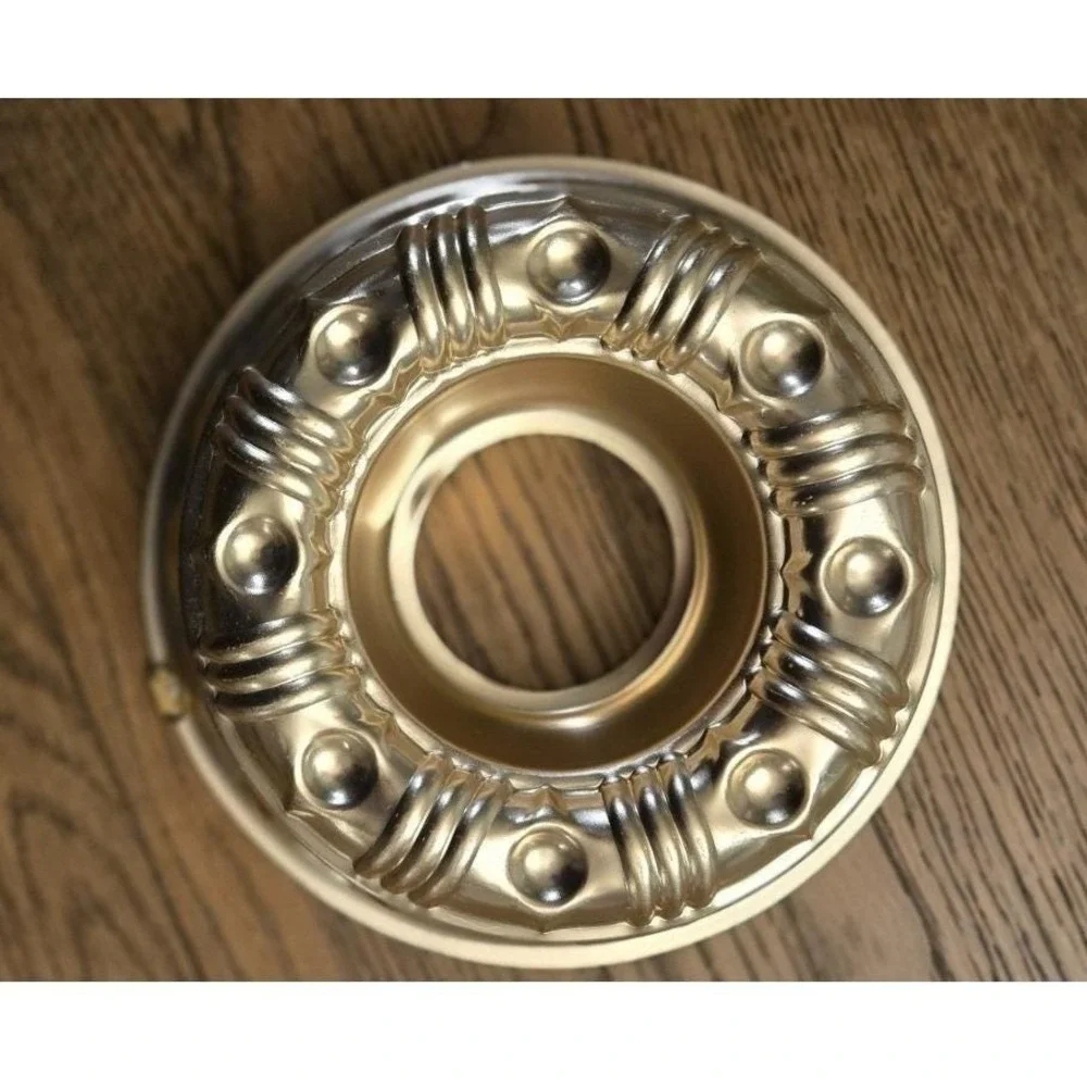 Copper Tone Aluminum Jello Cake Molds Fruit Basket Ring Set 3pc